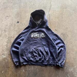 Vintage Y2K Kirra Surf Hoodie, Distressed Graphic Pullover, Mens Size Medium